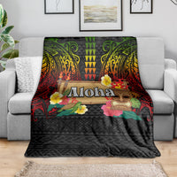 Hawaiian Elements and Polynesian Tattoo Blanket