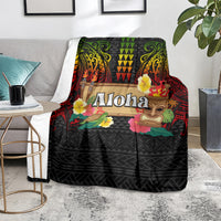 Hawaiian Elements and Polynesian Tattoo Blanket
