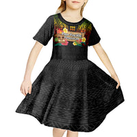 Hawaiian Elements and Polynesian Tattoo Kid Short Sleeve Dress LT03 - Polynesian Pride