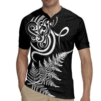 New Zealand Octopus Tattoo and Fern Rugby Jersey Maori Pattern LT03 - Polynesian Pride