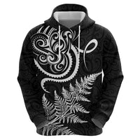 New Zealand Octopus Tattoo and Fern Zip Hoodie Maori Pattern