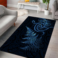 New Zealand Octopus Tattoo and Fern Area Rug Maori Pattern Matariki Style LT03 - Polynesian Pride