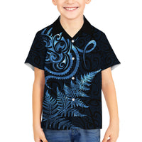 New Zealand Octopus Tattoo and Fern Family Matching Short Sleeve Bodycon Dress and Hawaiian Shirt Maori Pattern Matariki Style