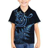 New Zealand Octopus Tattoo and Fern Family Matching Summer Maxi Dress and Hawaiian Shirt Maori Pattern Matariki Style