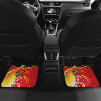 Papua New Guinea Independence Day Car Mats Happy Anniversary 50th Bird-of-paradise Melanesian Tattoos - Polynesian Pride