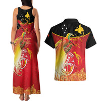 Papua New Guinea Independence Day Couples Matching Tank Maxi Dress and Hawaiian Shirt Happy Anniversary 50th Bird-of-paradise Melanesian Tattoos - Polynesian Pride
