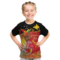 Papua New Guinea Independence Day Kid T Shirt Happy Anniversary 50th Bird-of-paradise Melanesian Tattoos - Polynesian Pride