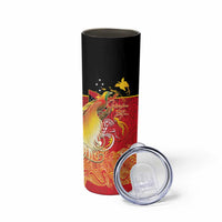 Papua New Guinea Independence Day Skinny Tumbler Happy Anniversary 50th Bird-of-paradise Melanesian Tattoos - Polynesian Pride