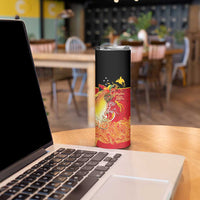 Papua New Guinea Independence Day Skinny Tumbler Happy Anniversary 50th Bird-of-paradise Melanesian Tattoos - Polynesian Pride