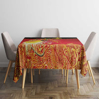 Papua New Guinea Independence Day Tablecloth Happy Anniversary 50th Bird-of-paradise Melanesian Tattoos - Polynesian Pride