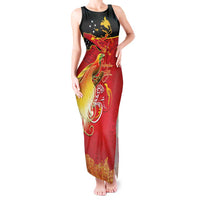 Papua New Guinea Independence Day Tank Maxi Dress Happy Anniversary 50th Bird-of-paradise Melanesian Tattoos - Polynesian Pride