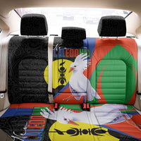 New Caledonia Back Car Seat Cover Kagu Bird and The Seal with Melanesian Culture - Polynesian Pride