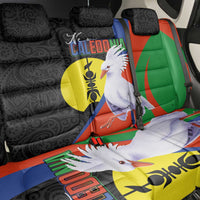 New Caledonia Back Car Seat Cover Kagu Bird and The Seal with Melanesian Culture - Polynesian Pride