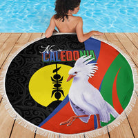 New Caledonia Beach Blanket Kagu Bird and The Seal with Melanesian Culture - Polynesian Pride