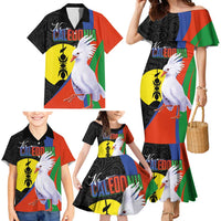 New Caledonia Family Matching Mermaid Dress and Hawaiian Shirt Kagu Bird and The Seal with Melanesian Culture - Polynesian Pride