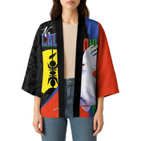 New Caledonia Kimono Kagu Bird and The Seal with Melanesian Culture - Polynesian Pride
