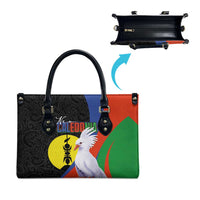 New Caledonia Leather Bag Kagu Bird and The Seal with Melanesian Culture - Polynesian Pride