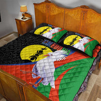 New Caledonia Quilt Bed Set Kagu Bird and The Seal with Melanesian Culture - Polynesian Pride