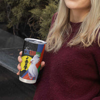 New Caledonia Tumbler Cup Kagu Bird and The Seal with Melanesian Culture - Polynesian Pride