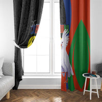 New Caledonia Window Curtain Kagu Bird and The Seal with Melanesian Culture - Polynesian Pride
