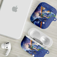 Marshall Islands Manit Day AirPods Case Grunge National Flag with Whales and Tribal Tattoos - Polynesian Pride