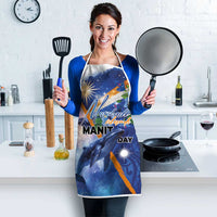 Marshall Islands Manit Day Apron Grunge National Flag with Whales and Tribal Tattoos - Polynesian Pride