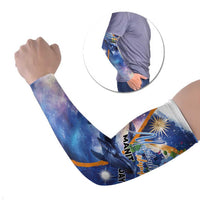 Marshall Islands Manit Day Arm Sleeves Grunge National Flag with Whales and Tribal Tattoos - Polynesian Pride