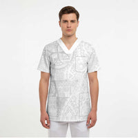 Samoan Culture-Lotu Tamaiti Scrub Top Siapo and Polynesian Art Tattoos - Polynesian Pride
