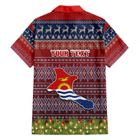 personalised-kiribati-christmas-family-matching-tank-maxi-dress-and-hawaiian-shirt-coat-of-arms-and-map-beautiful-merry-xmas-snowflake