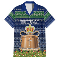 tokelau-christmas-family-matching-long-sleeve-bodycon-dress-and-hawaiian-shirt-coat-of-arms-and-map-beautiful-merry-xmas-snowflake