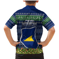 tokelau-christmas-family-matching-mermaid-dress-and-hawaiian-shirt-coat-of-arms-and-map-beautiful-merry-xmas-snowflake