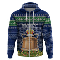Tokelau Christmas Hoodie Coat of Arms and Map Beautiful Merry Xmas Snowflake LT03 - Polynesian Pride