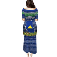 Tokelau Christmas Puletasi Coat of Arms and Map Beautiful Merry Xmas Snowflake LT03 - Polynesian Pride
