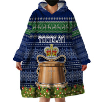 tokelau-christmas-wearable-blanket-hoodie-coat-of-arms-and-map-beautiful-merry-xmas-snowflake