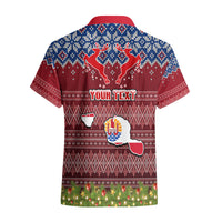 Personalised French Polynesia Christmas Hawaiian Shirt Coat of Arms and Map Beautiful Merry Xmas Snowflake LT03 - Polynesian Pride