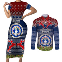 personalised-northern-mariana-islands-christmas-couples-matching-short-sleeve-bodycon-dress-and-long-sleeve-button-shirts-coat-of-arms-and-map-beautiful-merry-xmas-snowflake