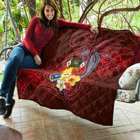 Tonga Humpback Whale Quilt National Seal with Hibiscus and Polynesian Tattoo LT03 - Polynesian Pride