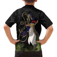 New Zealand Hoiho Family Matching Tank Maxi Dress and Hawaiian Shirt Maori Art Tattoo and Silver Fern LT03 - Polynesian Pride