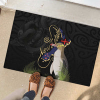 New Zealand Hoiho Rubber Doormat Maori Art Tattoo and Silver Fern