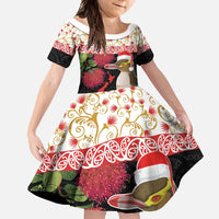 New Zealand Merry Christmas Family Matching Mermaid Dress and Hawaiian Shirt Hoiho Xmas - Haka Dance and Pohutukawa