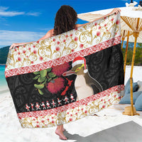 New Zealand Merry Christmas Sarong Hoiho Xmas - Haka Dance and Pohutukawa