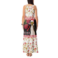 New Zealand Merry Christmas Tank Maxi Dress Hoiho Xmas - Haka Dance and Pohutukawa