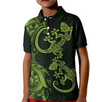 New Zealand Gecko Maori Art Tattoo Kid Polo Shirt