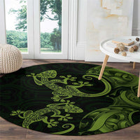 New Zealand Gecko Maori Art Tattoo Round Carpet LT03 - Polynesian Pride