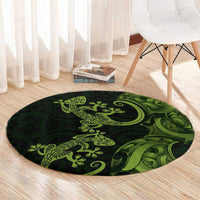 New Zealand Gecko Maori Art Tattoo Round Carpet LT03 - Polynesian Pride