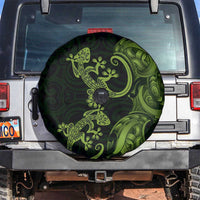 New Zealand Gecko Maori Art Tattoo Spare Tire Cover LT03 Green - Polynesian Pride