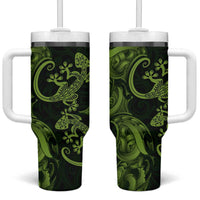 New Zealand Gecko Maori Art Tattoo Tumbler With Handle