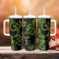 New Zealand Gecko Maori Art Tattoo Tumbler With Handle