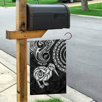 Personalised New Zealand Garden Flag Stylized Kiwi Bird Tattoo Mix Koru Circle and Maori Ethnic Vibe LT03 - Polynesian Pride