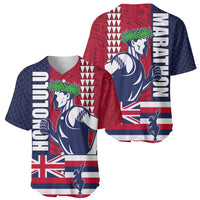 Honolulu Running 2024 Baseball Jersey Marathon Competition Hula Runner and Kakau Art Tattoo LT03 - Polynesian Pride